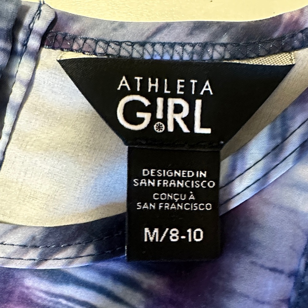 Athleta Girl Blue and Purple Patterned Romper - Picture 2 of 9